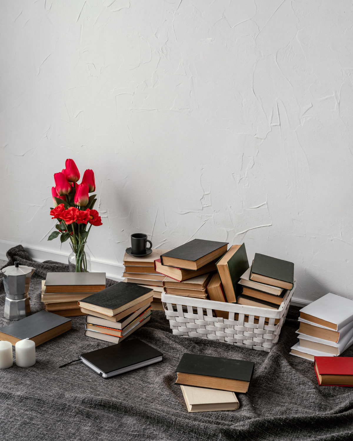 Assorted notebooks, papers and a pen with a card reading What consumes your mind controls your life, representing resilience and coping through life transitions therapy at Advanced Client Care