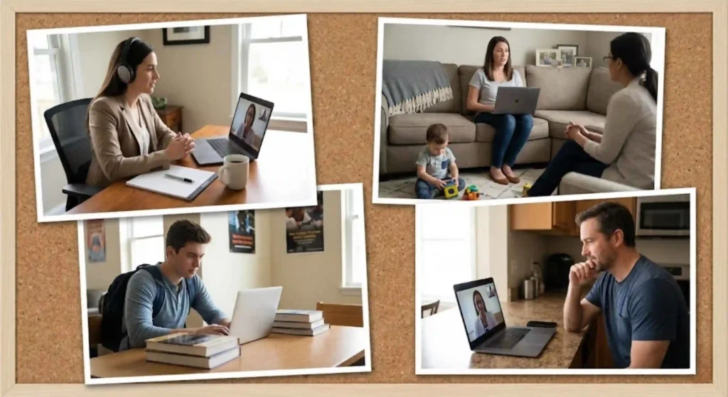 People using online therapy services in Florida